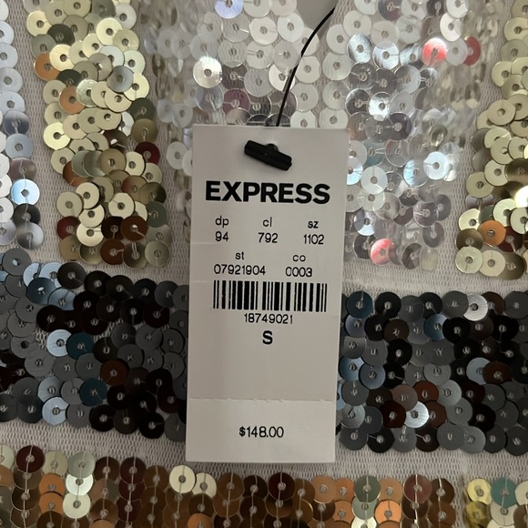 EXPRESS Sequin Wide Leg Jumpsuit - Picture 4 of 4